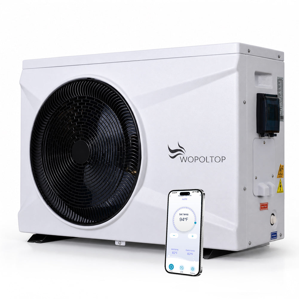 WOPOLTOP 71,000 BTU Inverter Pool Heat Pump 21kW | Up to 20,000 Gallons