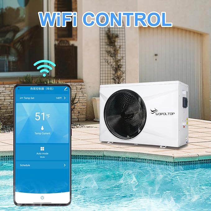 FULL DC INVERTER 100,000BTU SWIMMING POOL HEAT PUMP 30KW FOR UP TO 26,000 GALLONS POOL
