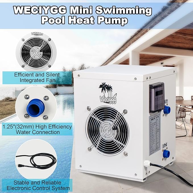 MINI SWIMMING POOL HEAT PUMP 12000 BTU FOR ABOVE GROUND POOLS