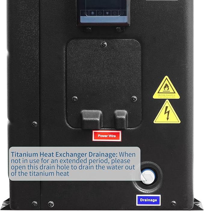 Wave Style Swimming Pool Heat Pump, Full DC Inverter Pool Heater for Above and In Ground with WiFi Smart Control PanelPools and Spas