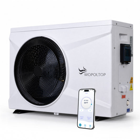 WOPOLTOP 119,000 BTU Inverter Pool Heat Pump 35kW | Up to 30,000 Gallons