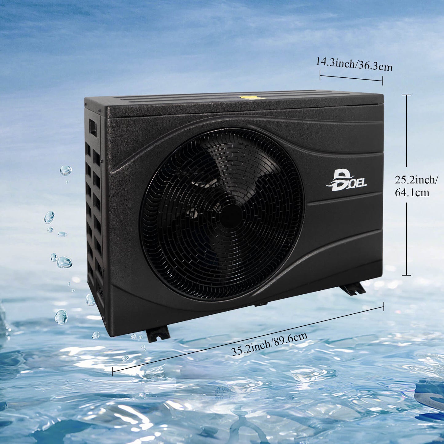 DOEL 72,000BTU INVERTER SWIMMING POOL HEAT PUMP 21KW FOR UP TO 15,000 GALLONS POOL