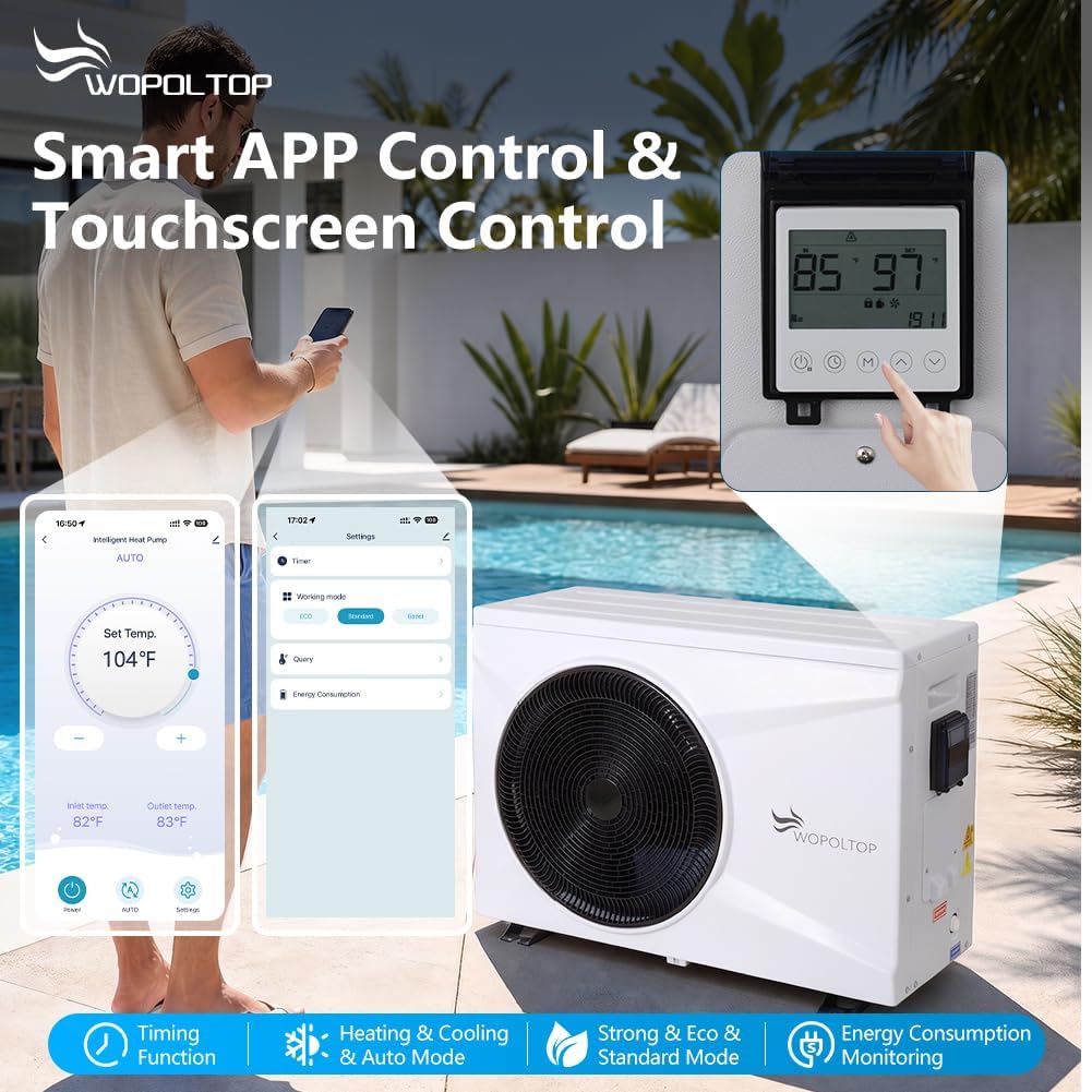 WOPOLTOP W17KW pool heat pump — 