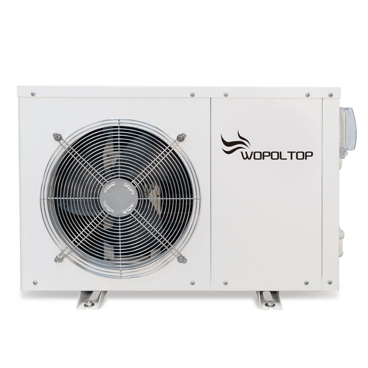 WOPOLTOP 5.6kW white pool heat pump front view