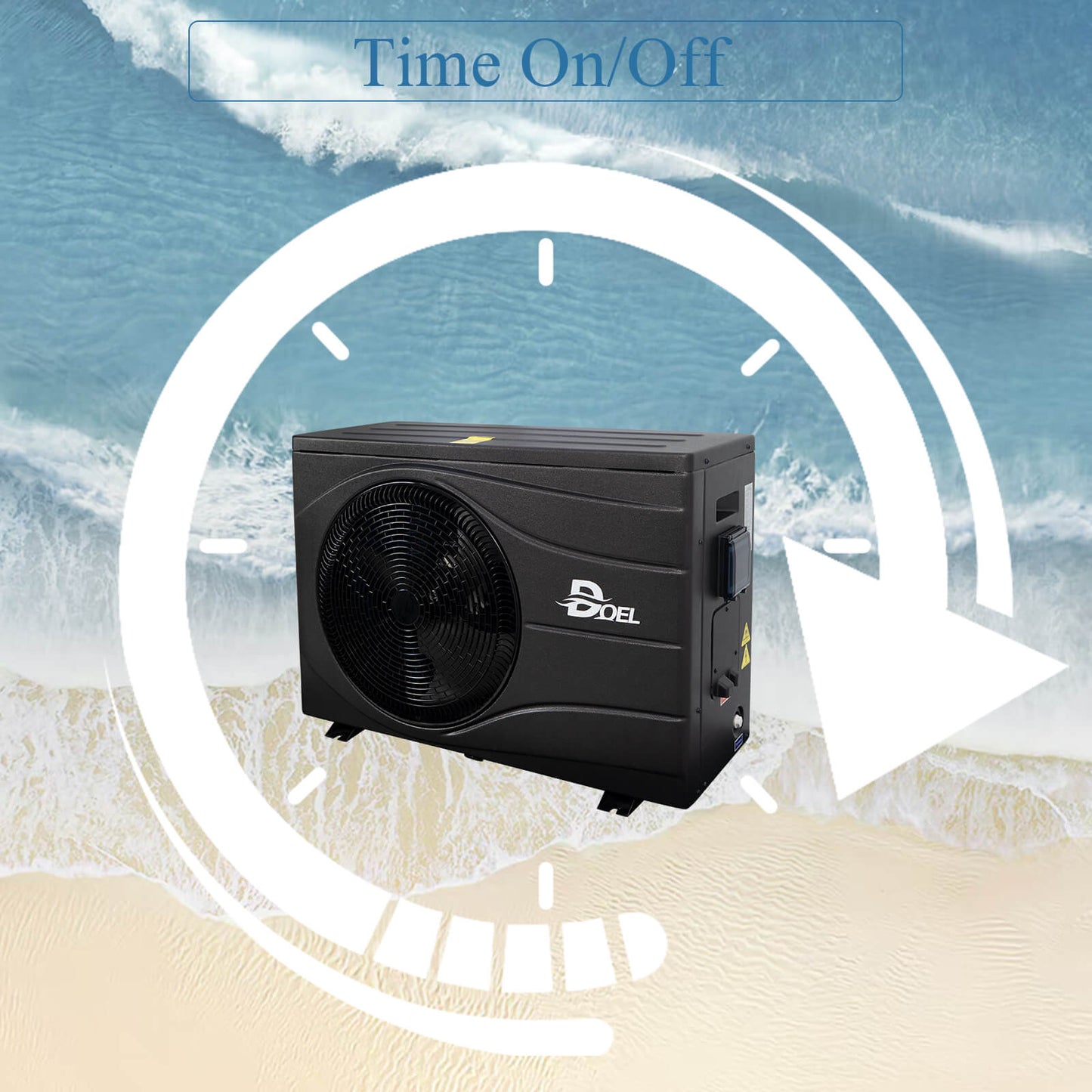 DOEL 72,000BTU INVERTER SWIMMING POOL HEAT PUMP 21KW FOR UP TO 15,000 GALLONS POOL