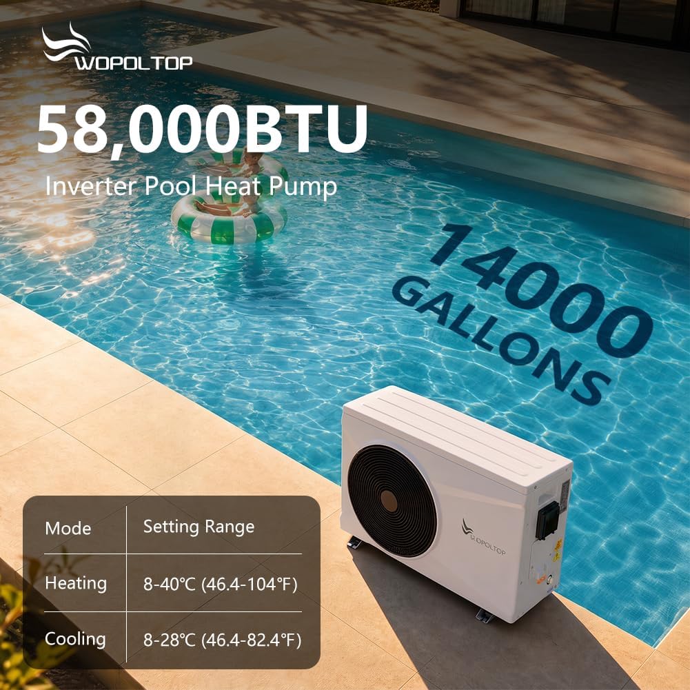 WOPOLTOP W17KW pool heat pump — 