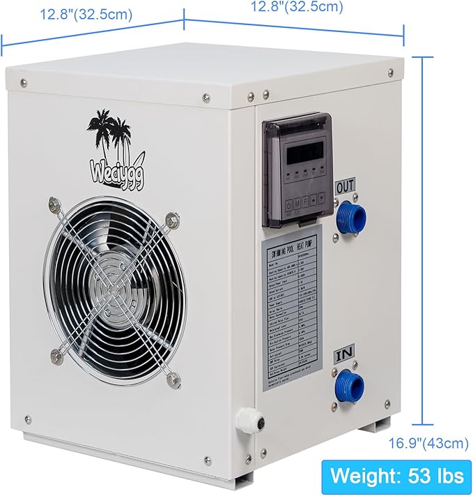 MINI SWIMMING POOL HEAT PUMP 12000 BTU FOR ABOVE GROUND POOLS