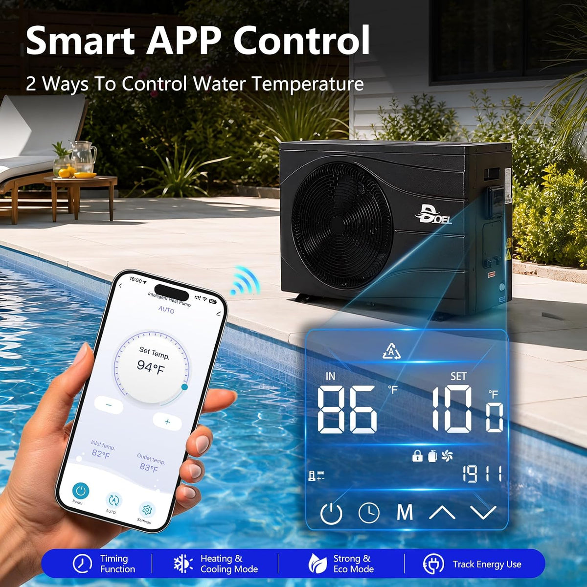 DOEL B21KW pool heat pump — 