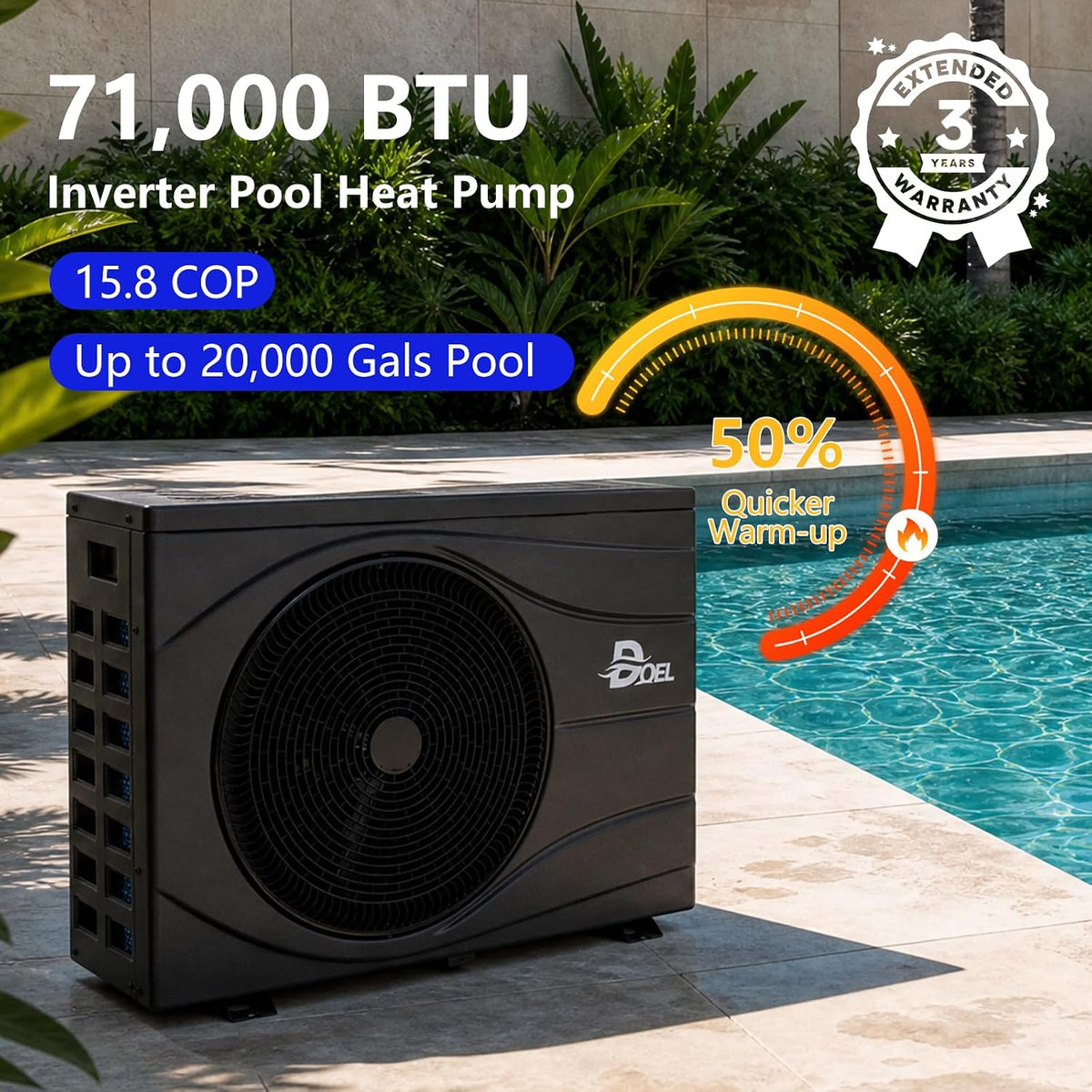 DOEL B21KW pool heat pump — 