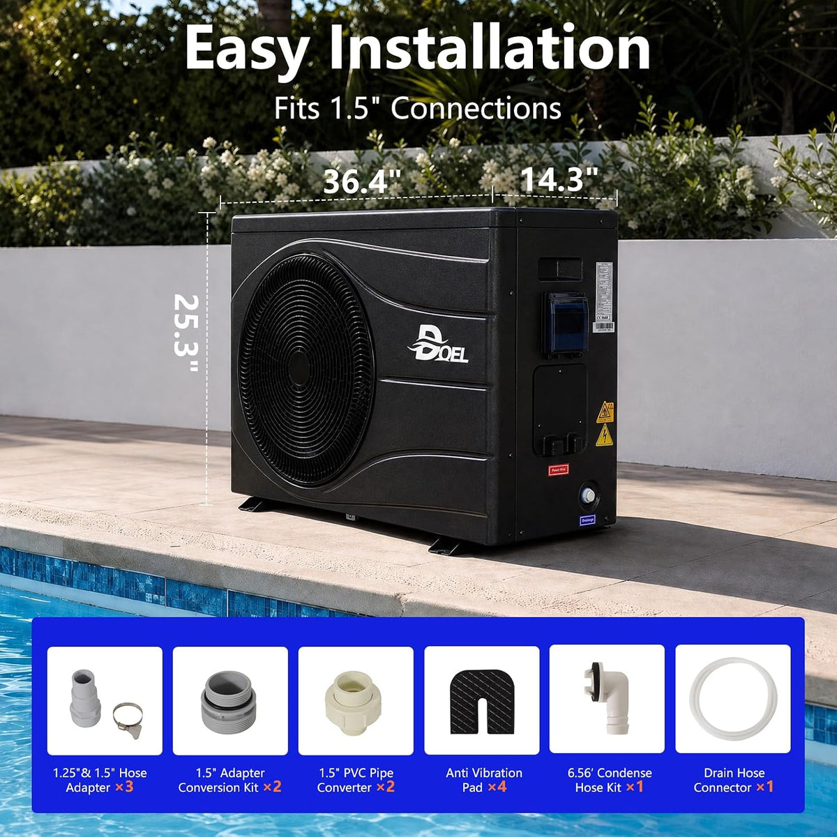 DOEL B21KW pool heat pump — 