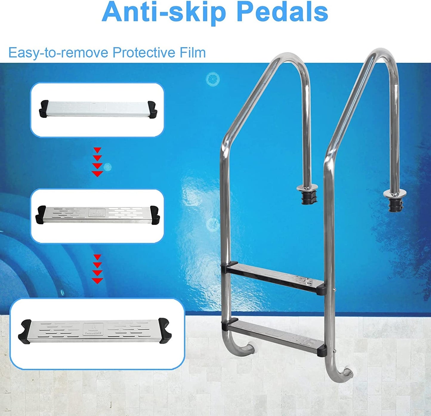 2-STEP SWIMMING POOL LADDER