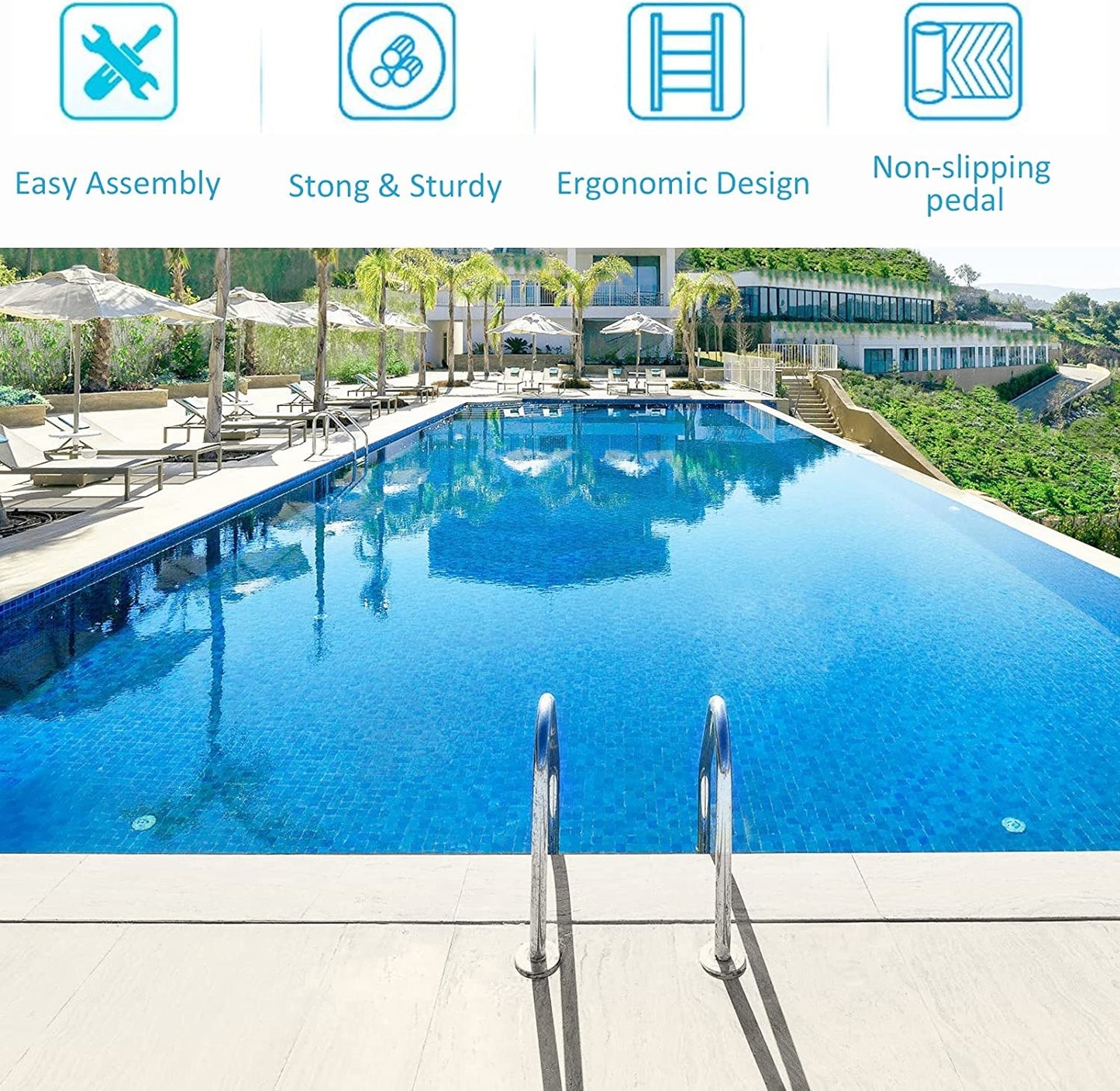 2-STEP SWIMMING POOL LADDER